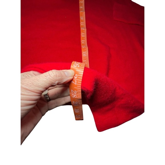 Quiet Luxury Cashmere Turtleneck Sweater Red Soft Knit Peck & Peck Women S/M - Picture 7 of 11